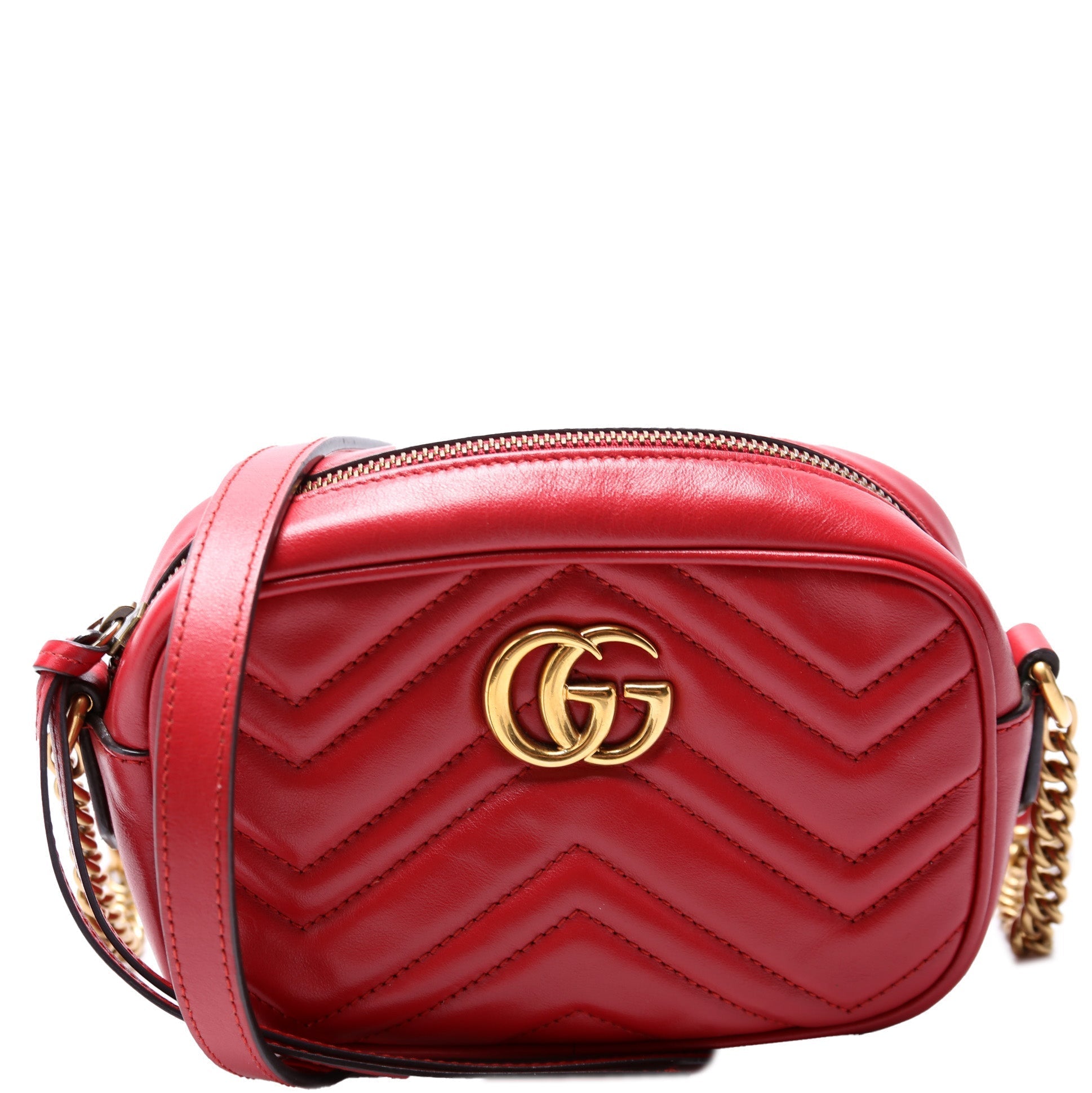 Gucci Marmont Camera Red Mini Travel Bag