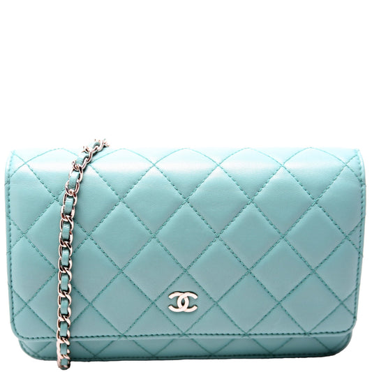 Chanel WOC Classic Quilted Lambskin Clutch Bag Lambskin 9