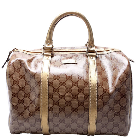 Gucci GG Crystal Boston Travel Bag