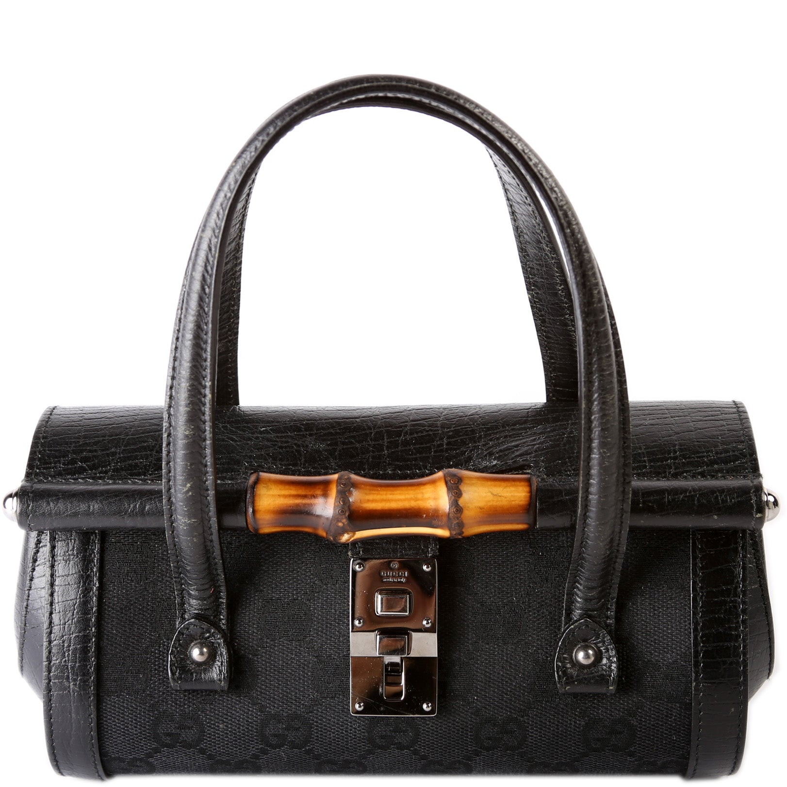 Gucci GG Bamboo Bullet Canvas Travel Bag