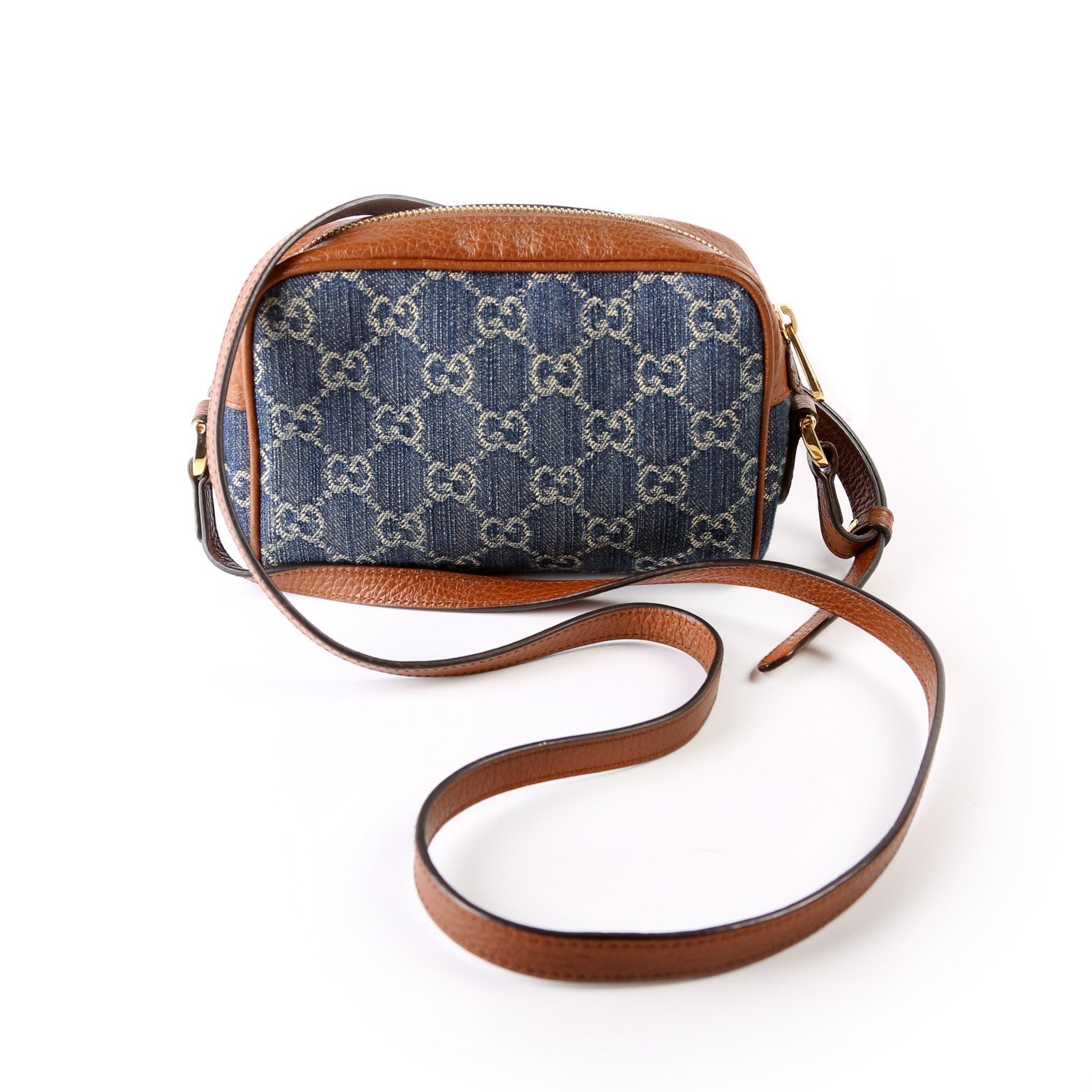 Gucci GG Ophidia Denim Mini Travel Bag