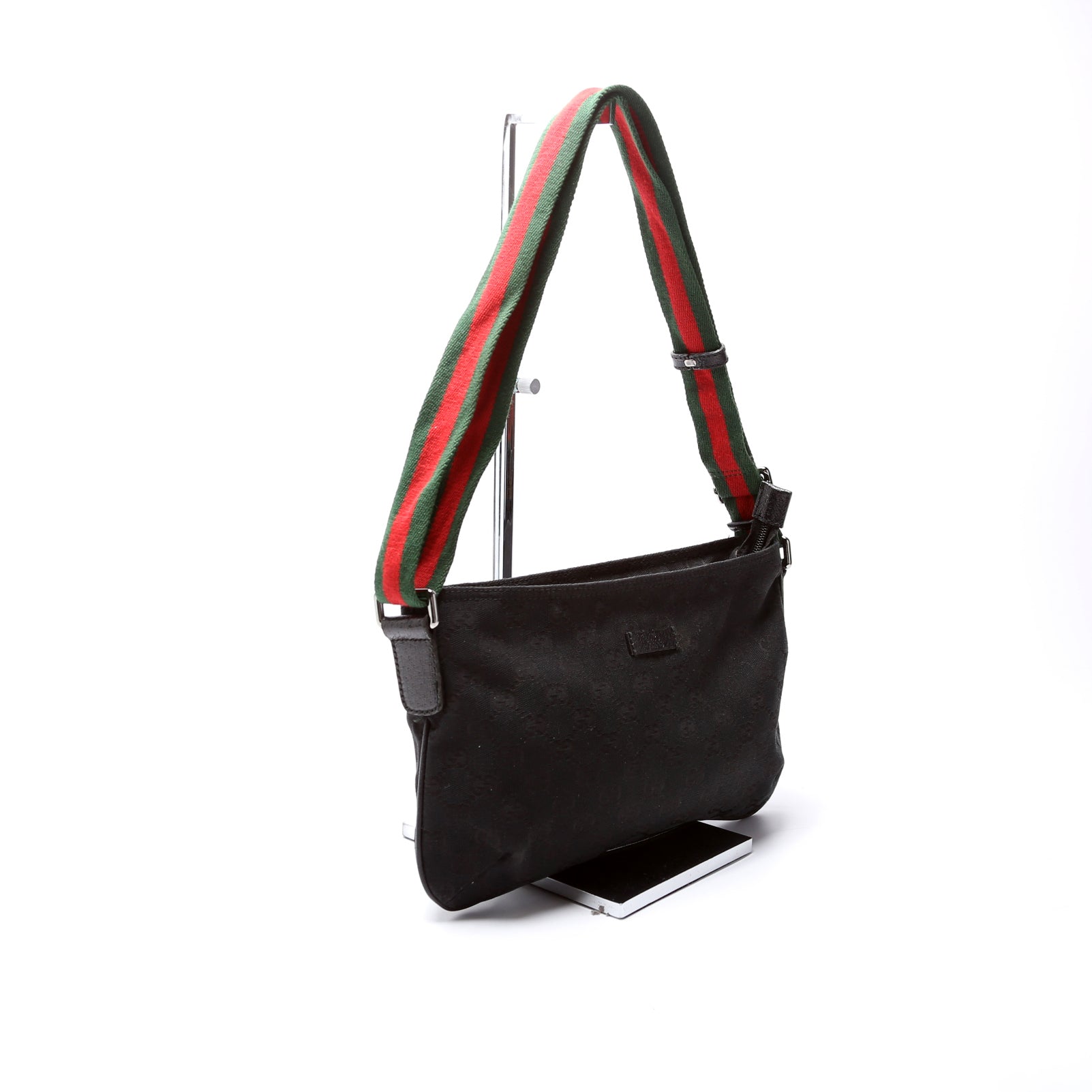 Gucci GG Shelly Web Canvas Shoulder Bag