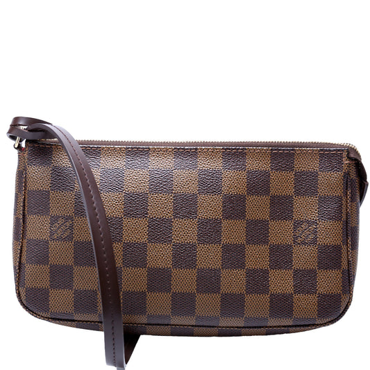 Louis Vuitton Pochette Acessories NM Ebene Damier Clutch Bag Damier Ebene