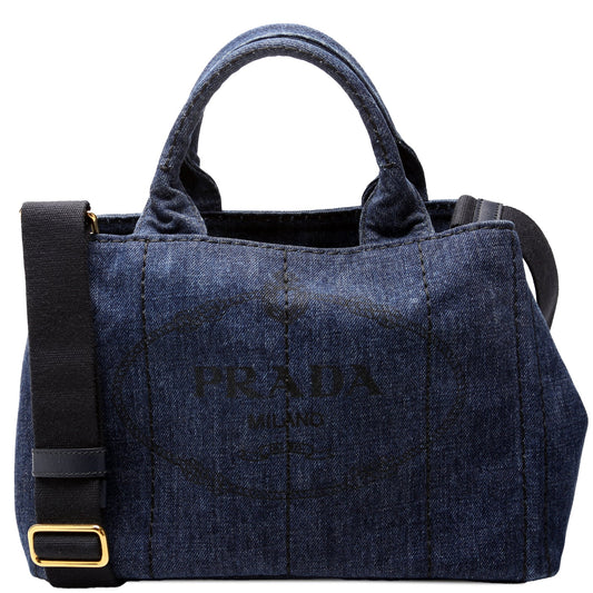 Prada Canapa Tote Bag Canvas Denim Tote Bag