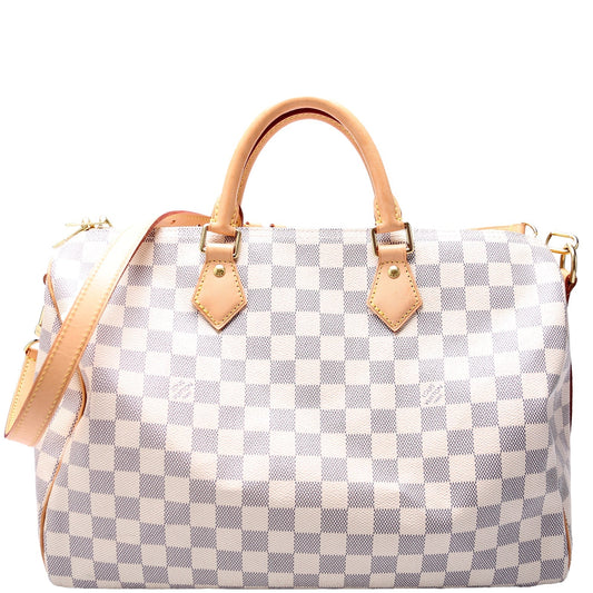 Louis Vuitton Speedy 35 Bandouliere Azur Damier Handbag Azur 1