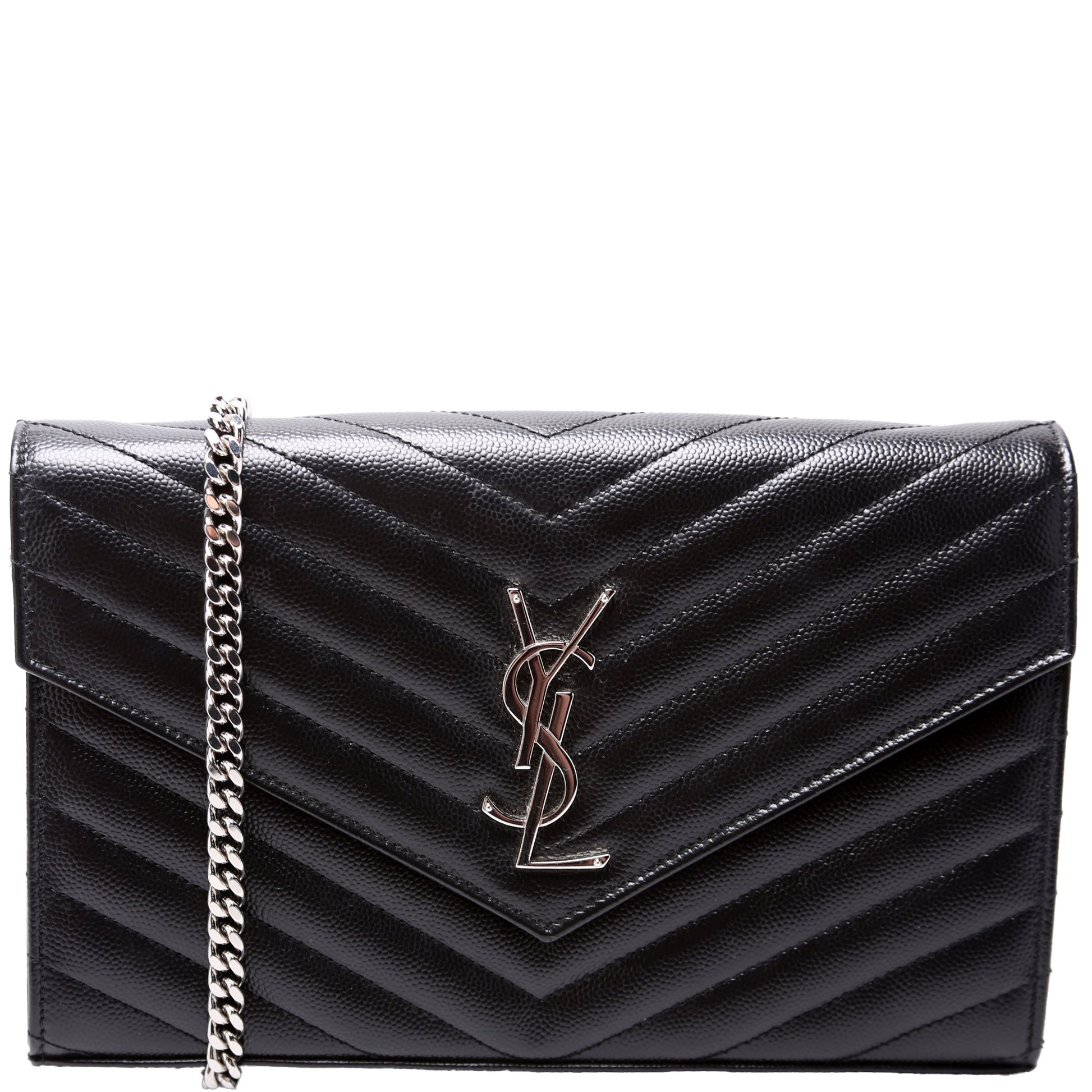 YSL Saint Laurent Saint Laurent Grain De Poudre Wallet Bag Chain Travel Bag