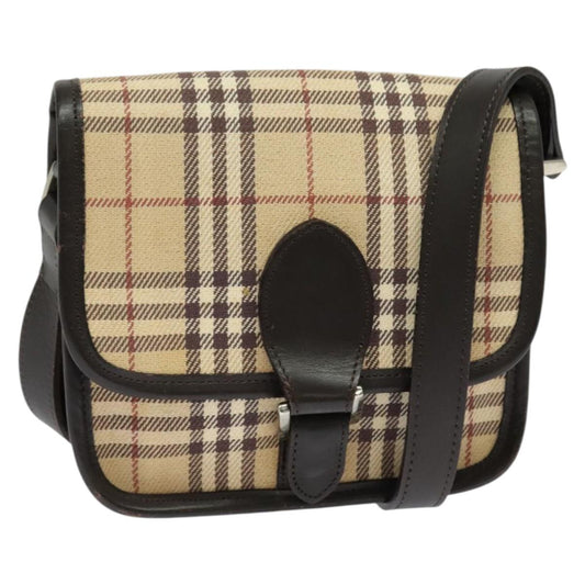 Burberry Nova Check Shoulder Bag Canvas Beige Shoulder Bag 114
