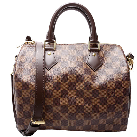 Louis Vuitton Speedy 25 Bandouliere Ebene Damier Handbag Ebene 17