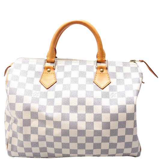 Louis Vuitton Speedy 30 Azur Damier Handbag Azur 41