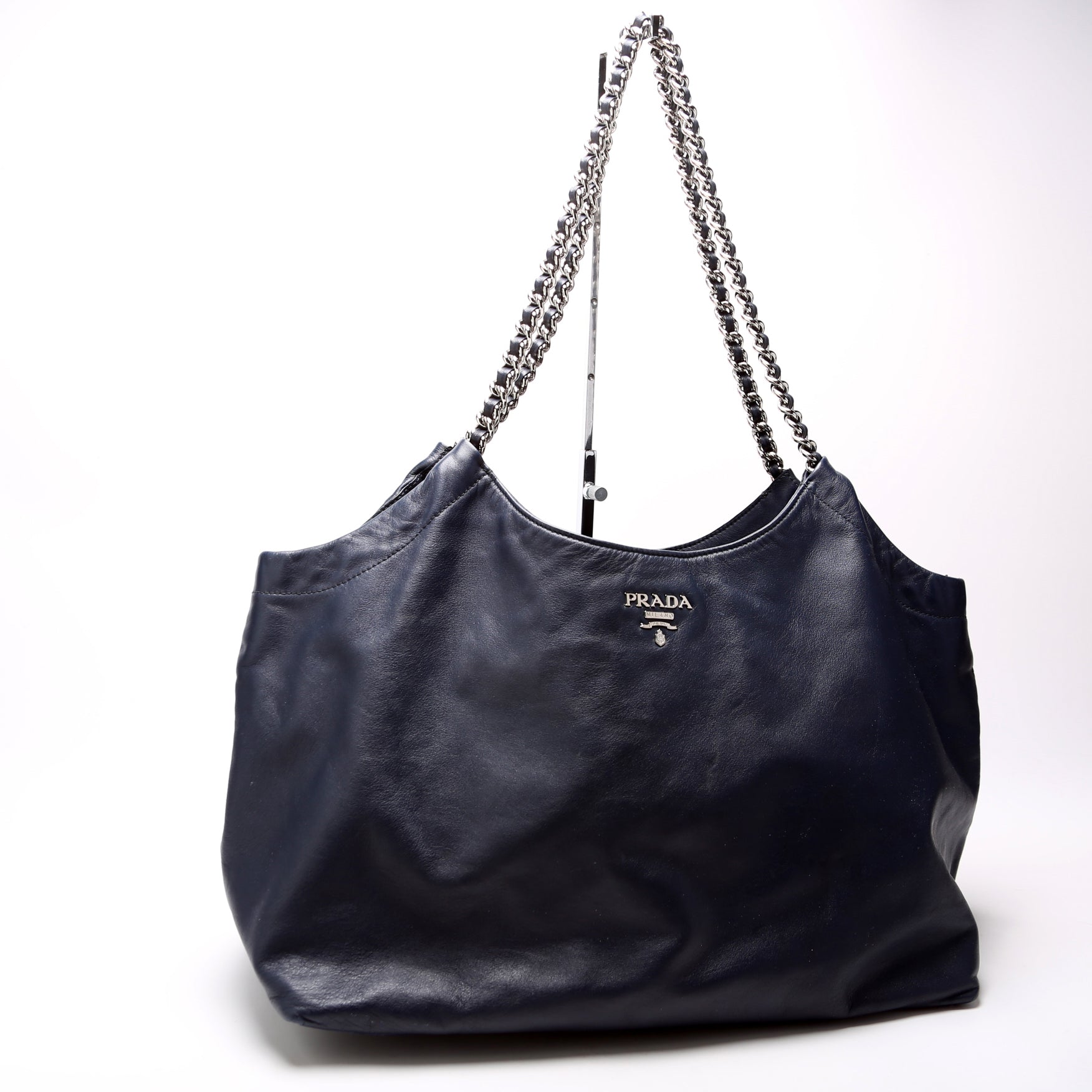Prada Soft Calfskin Tote Bag Chain