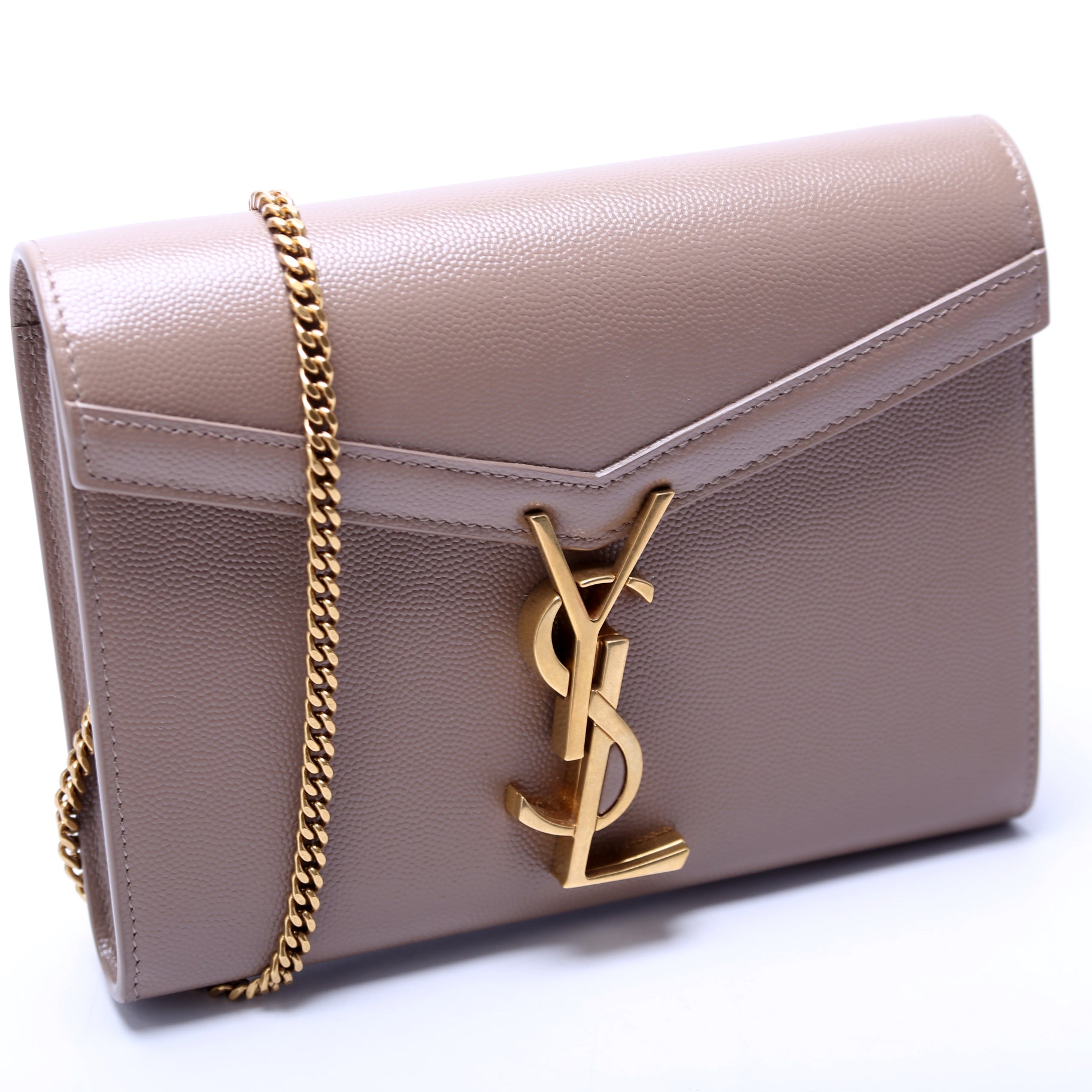 YSL Saint Laurent Saint Laurent Cassandra Wallet Grain Bag Chain Travel Bag