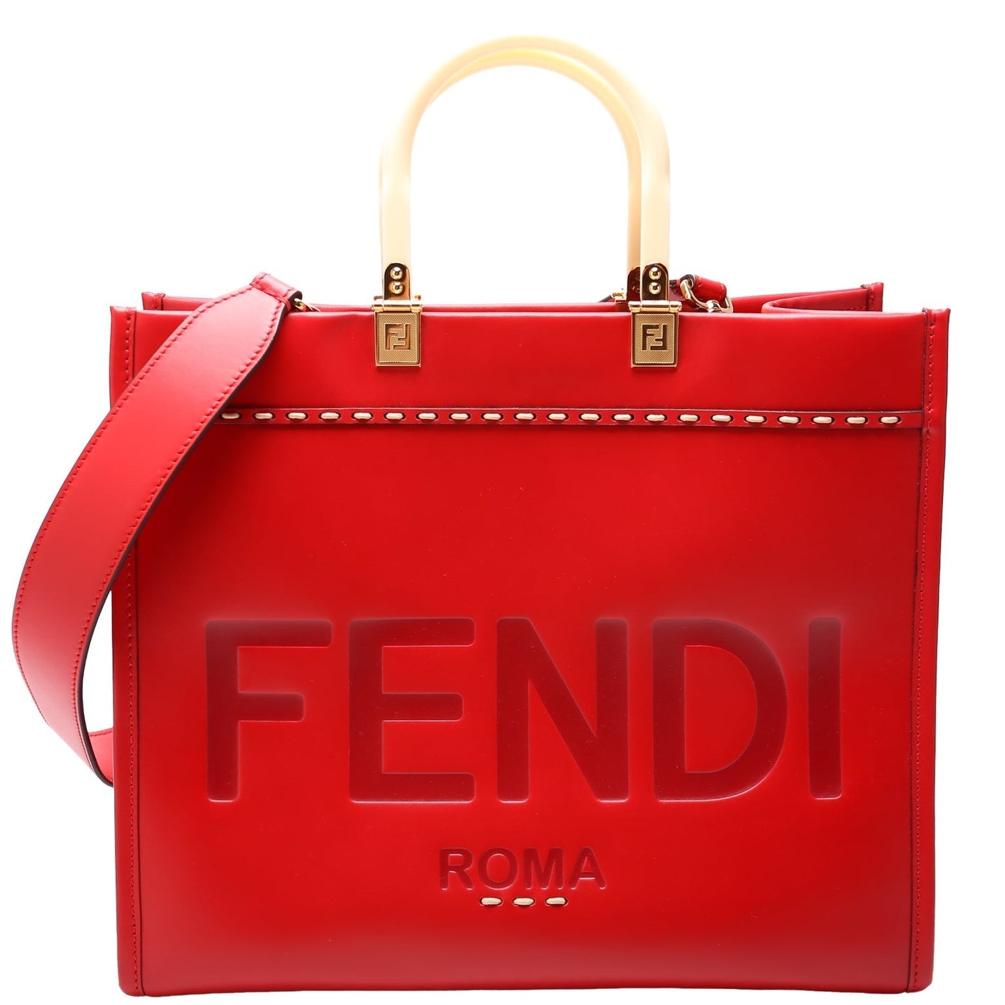 Fendi Sunshine Shopper 8Bh386 Bag Leather Medium Travel Bag