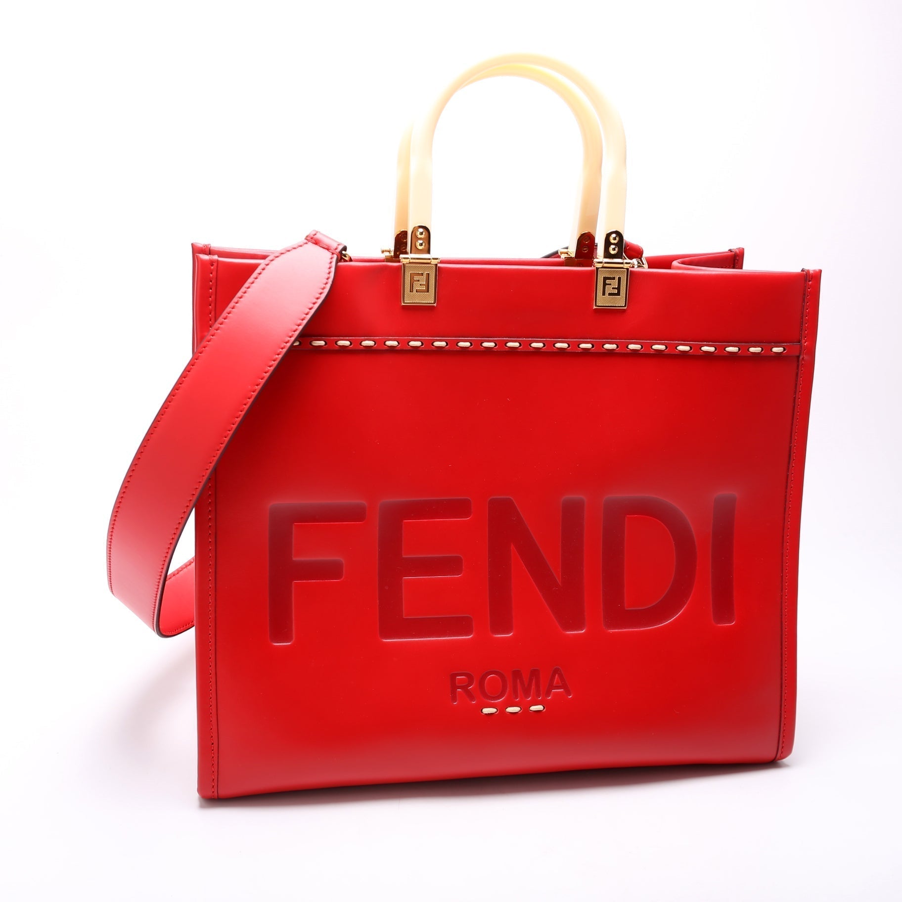 Fendi Sunshine Shopper 8Bh386 Bag Leather Medium Travel Bag
