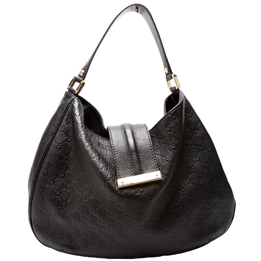 Gucci GG Leather Large Shoulder Bag Hobo 1