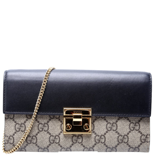 Gucci Padlock Chain Wallet Case