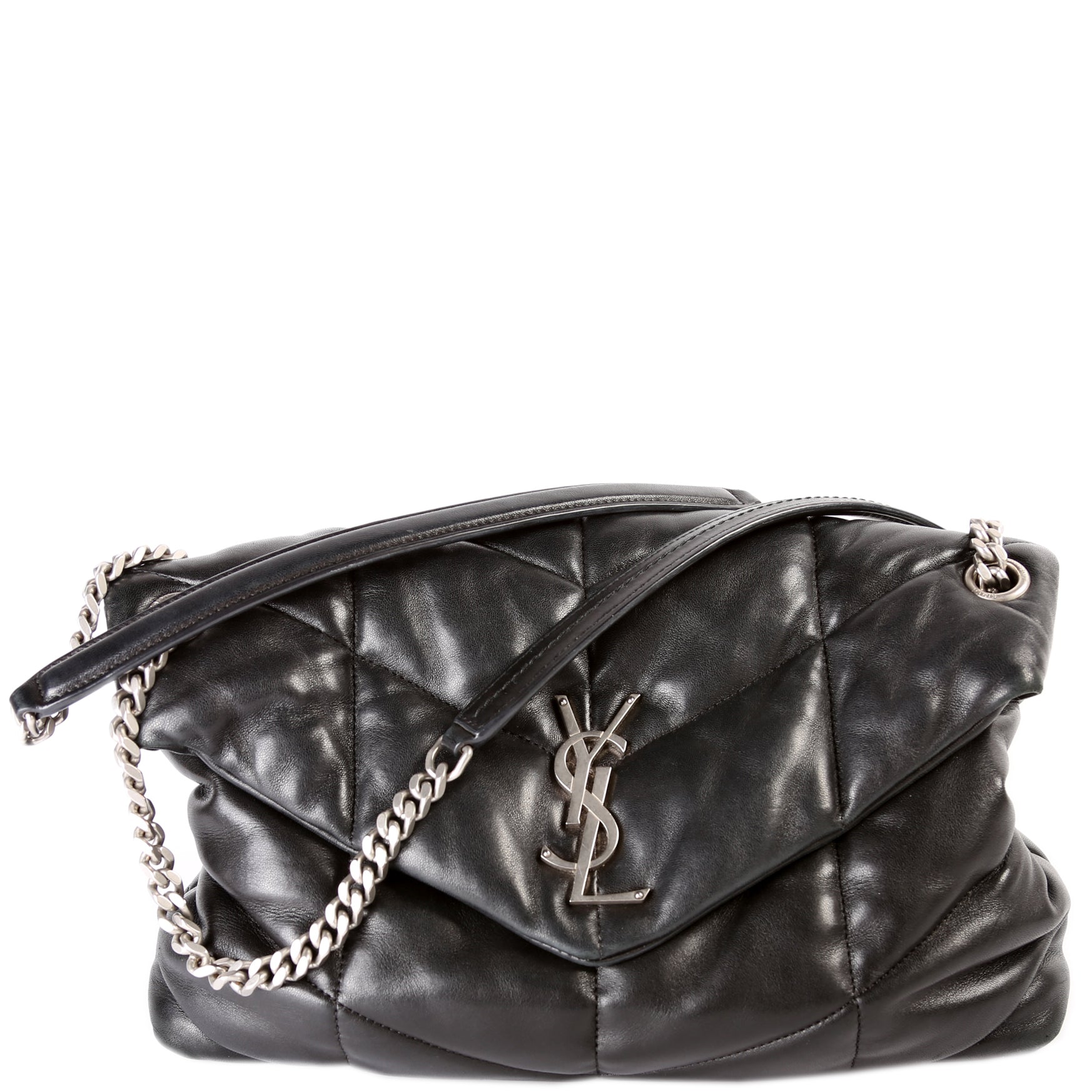 YSL Saint Laurent Puffer Bag Lambskin Quilted Medium Travel Bag Medium Lambskin 577480