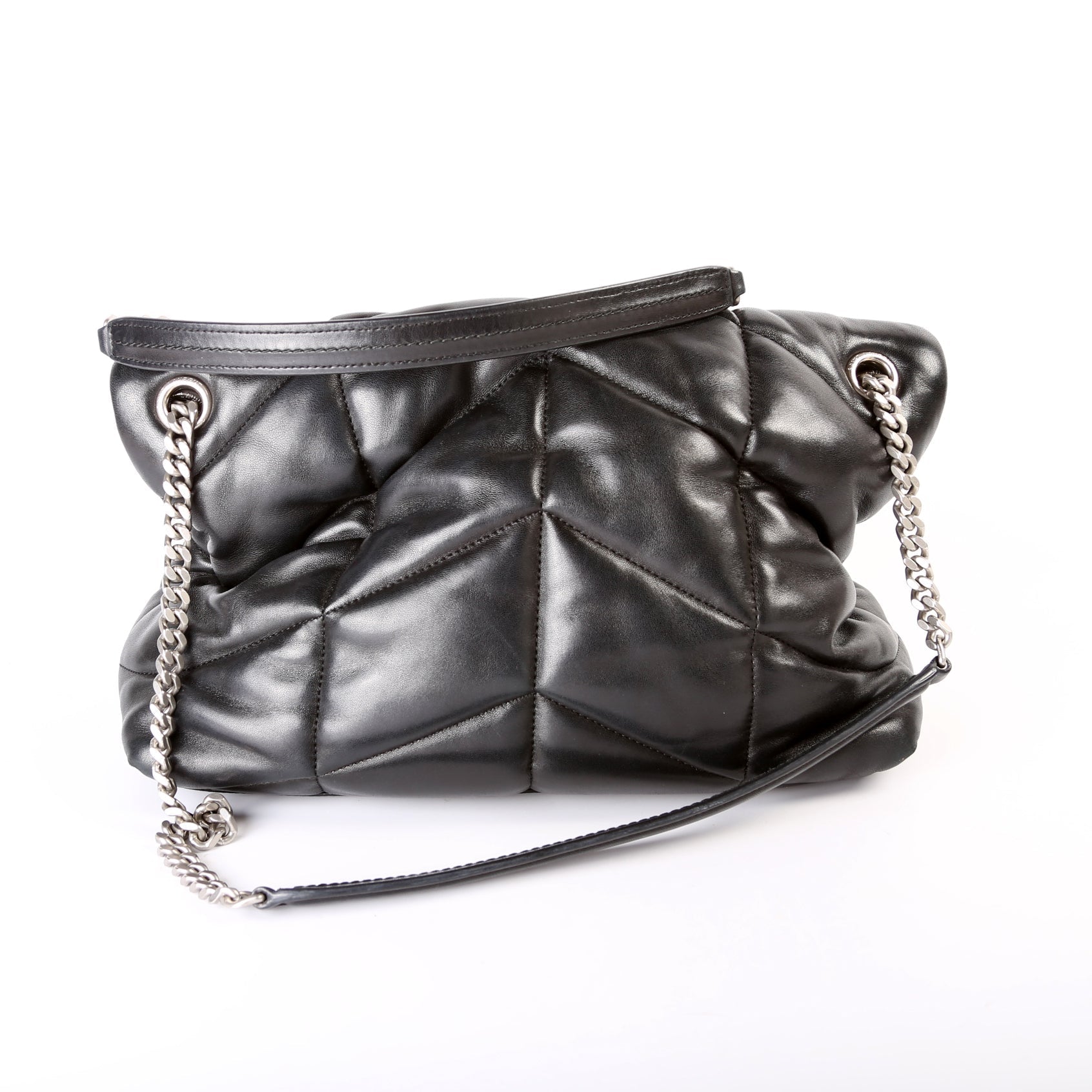 YSL Saint Laurent Puffer Bag Lambskin Quilted Medium Travel Bag Medium Lambskin 577480