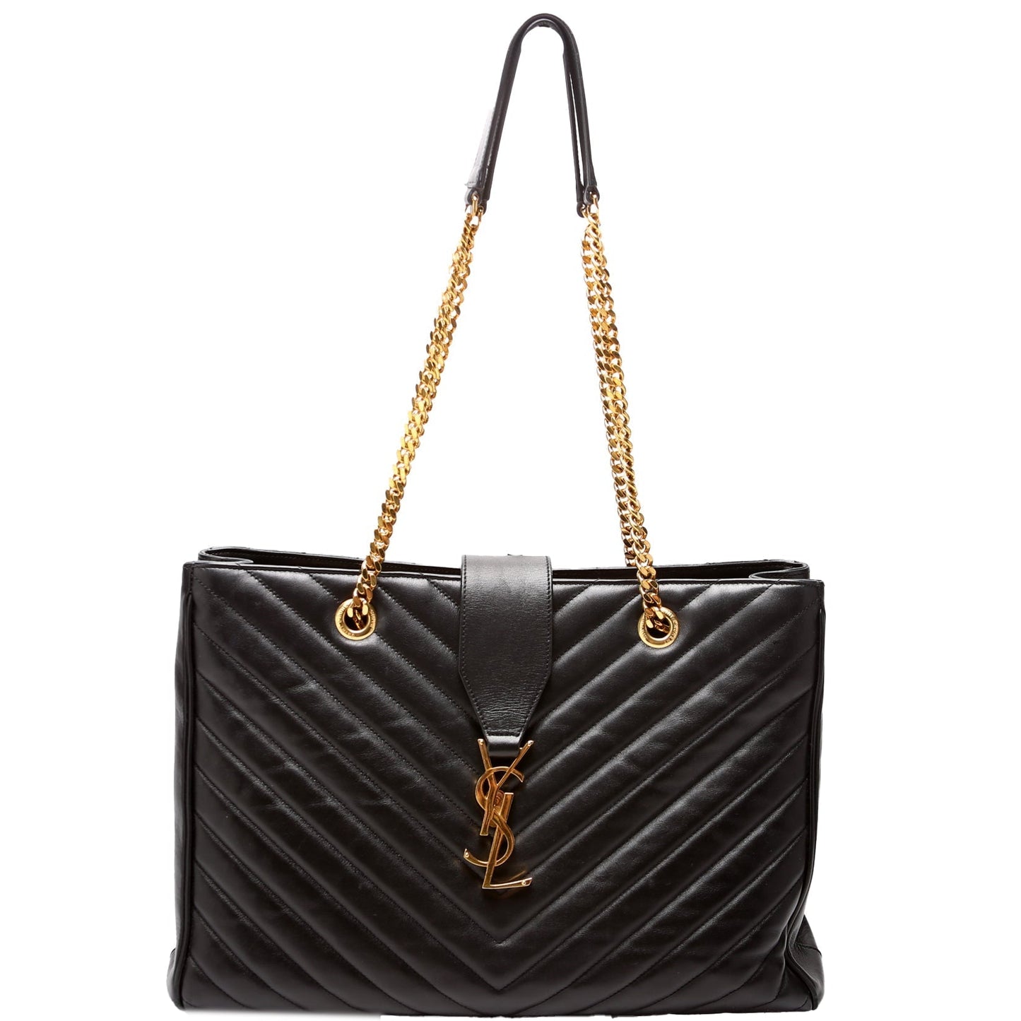 YSL Saint Laurent Saint Laurent Cassandre Lambskin Shopping Tote Bag