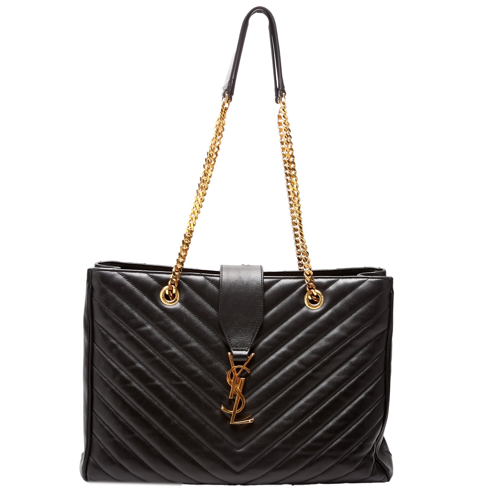 YSL Saint Laurent Saint Laurent Cassandre Lambskin Shopping Tote Bag