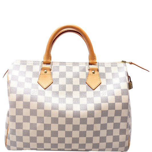 Louis Vuitton Speedy 30 Azur Damier Handbag Azur 42