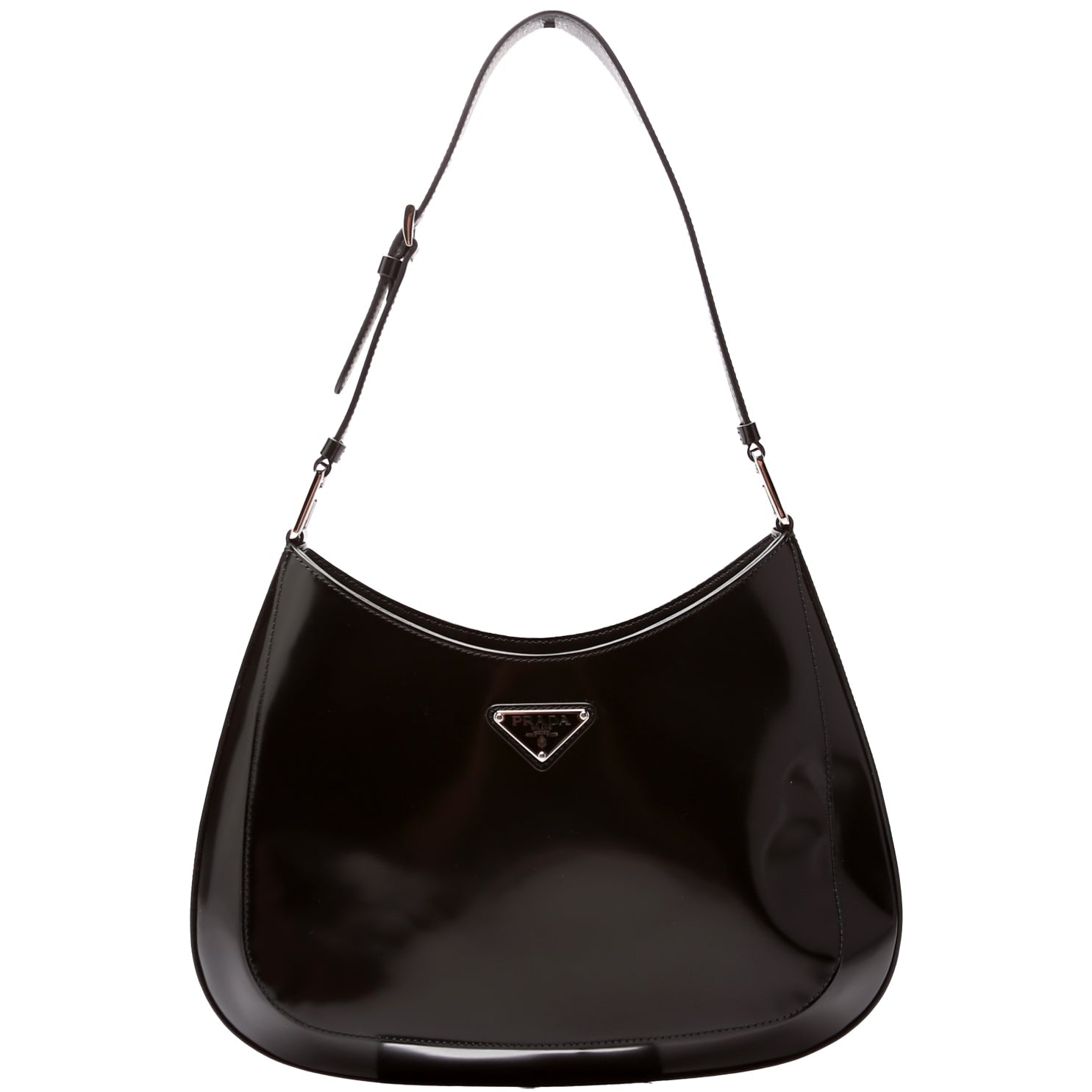 Prada Cleo Brushed Bag Leather Travel Bag