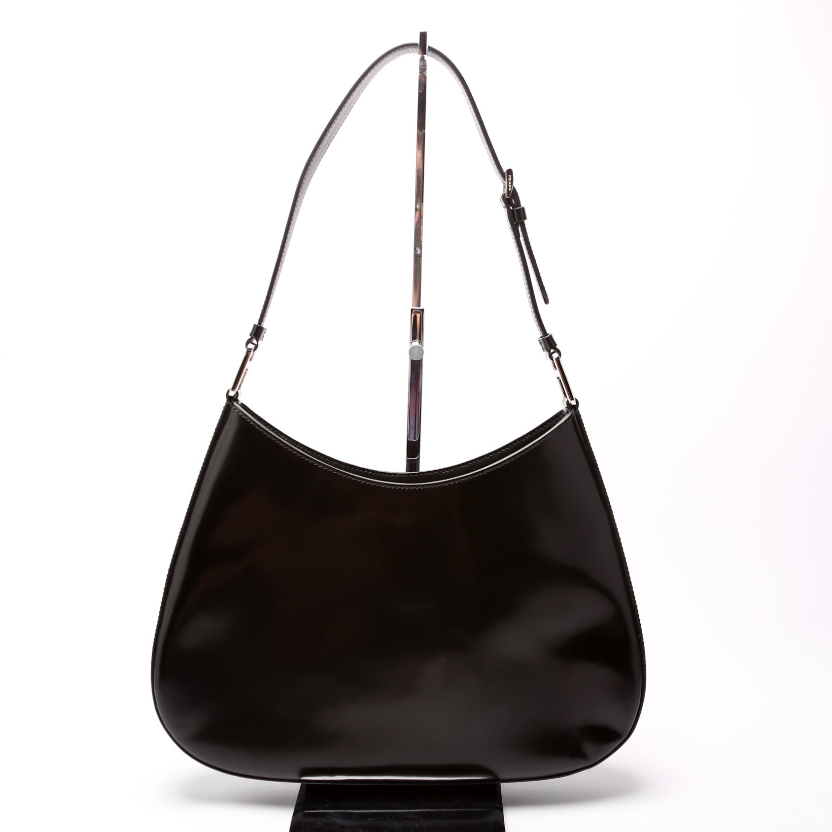 Prada Cleo Brushed Bag Leather Travel Bag