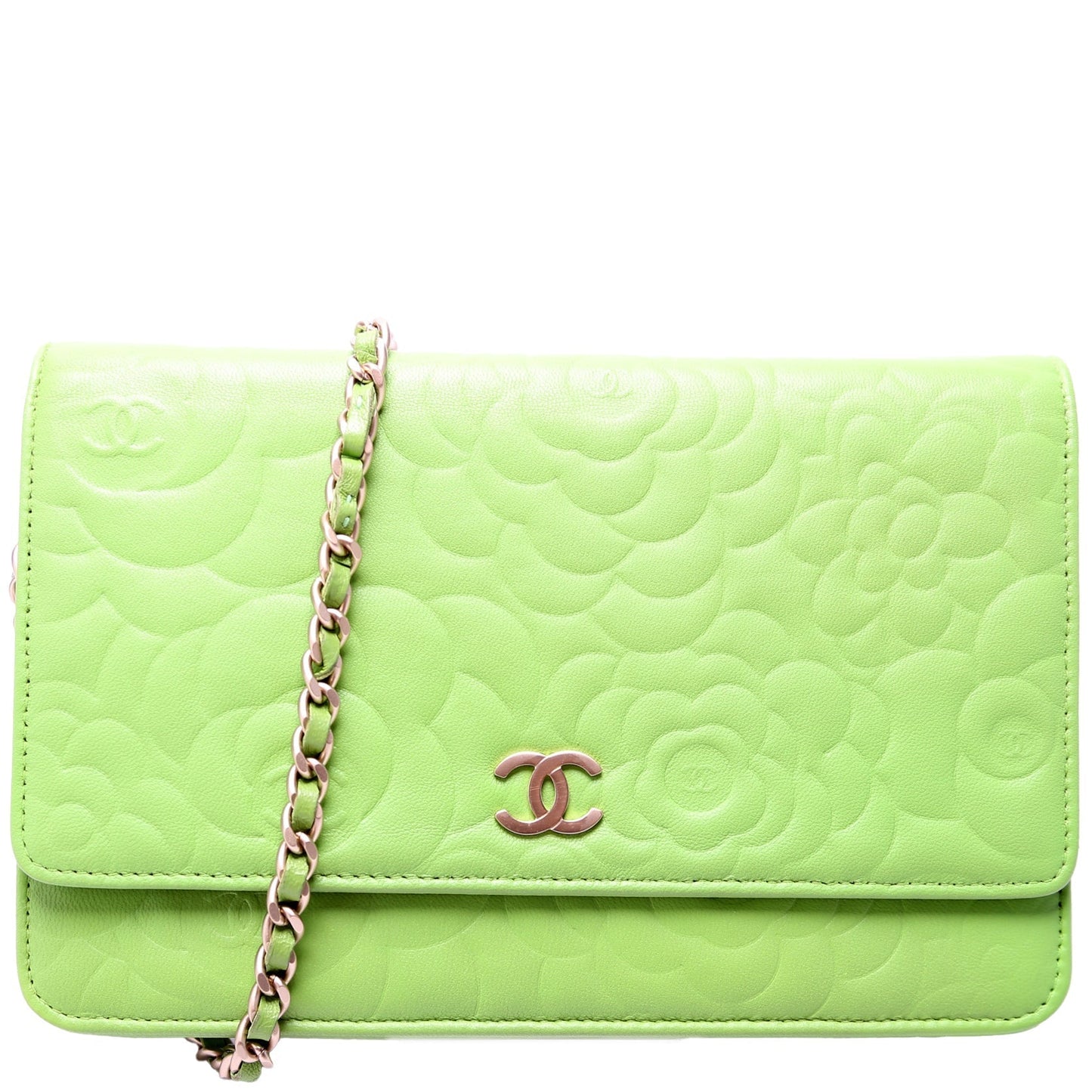 Chanel Camellia Embossed WOC 17M Clutch Bag