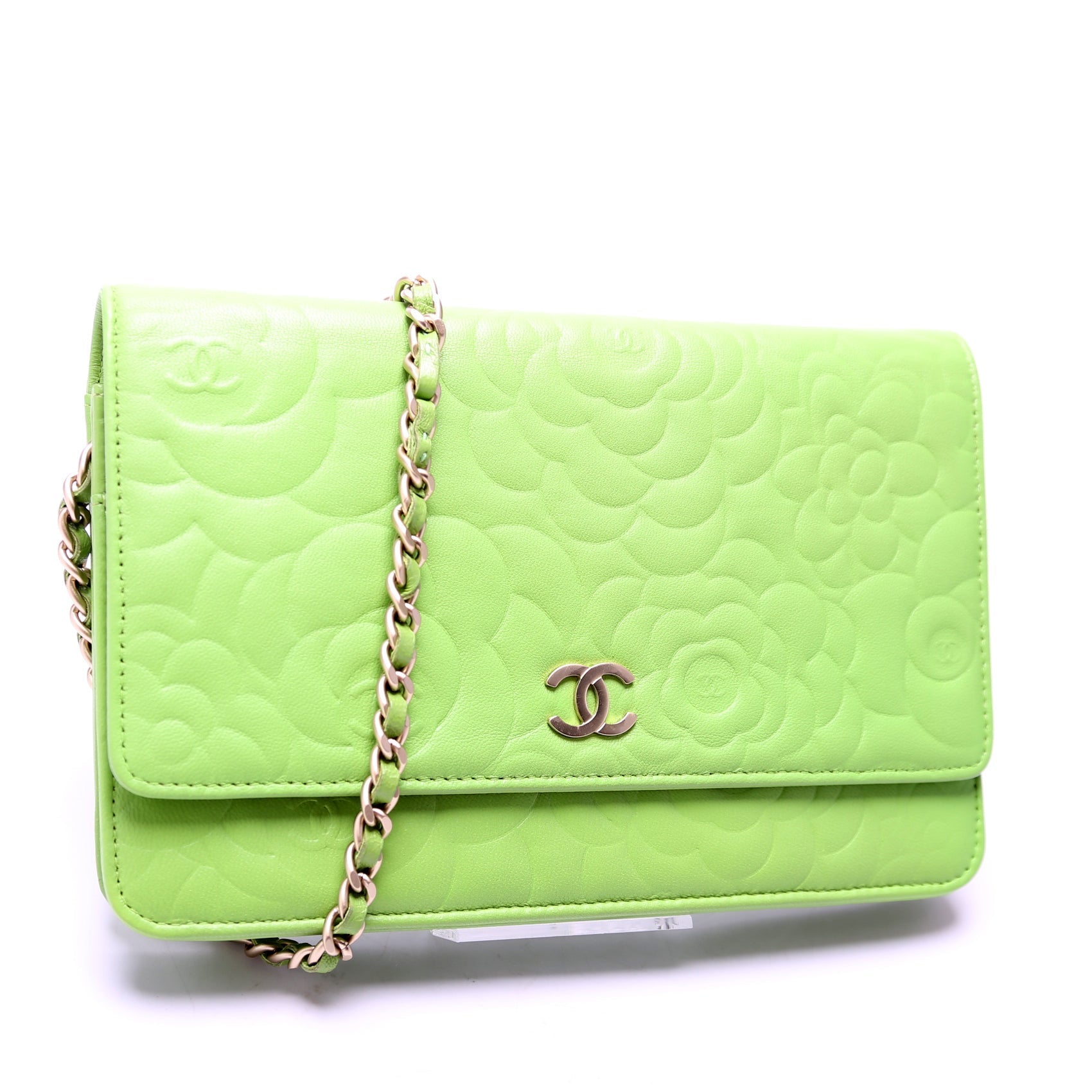 Chanel Camellia Embossed WOC 17M Clutch Bag