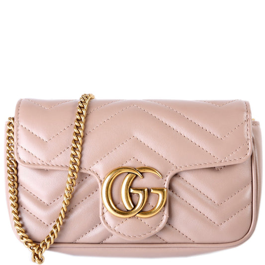 Gucci Marmont Torchon Super Leather Mini Flap Travel Bag