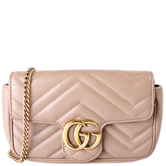 Gucci Marmont Torchon Super Leather Mini Flap Travel Bag Mini Flap