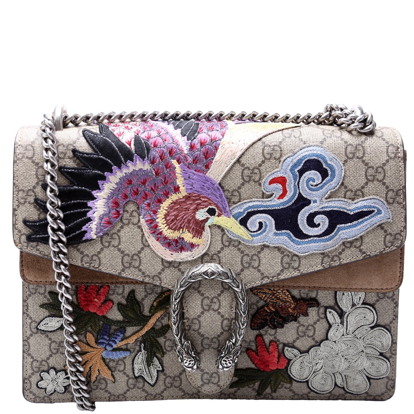 Gucci Dionysus GG Bird Embroidered Medium Shoulder Bag