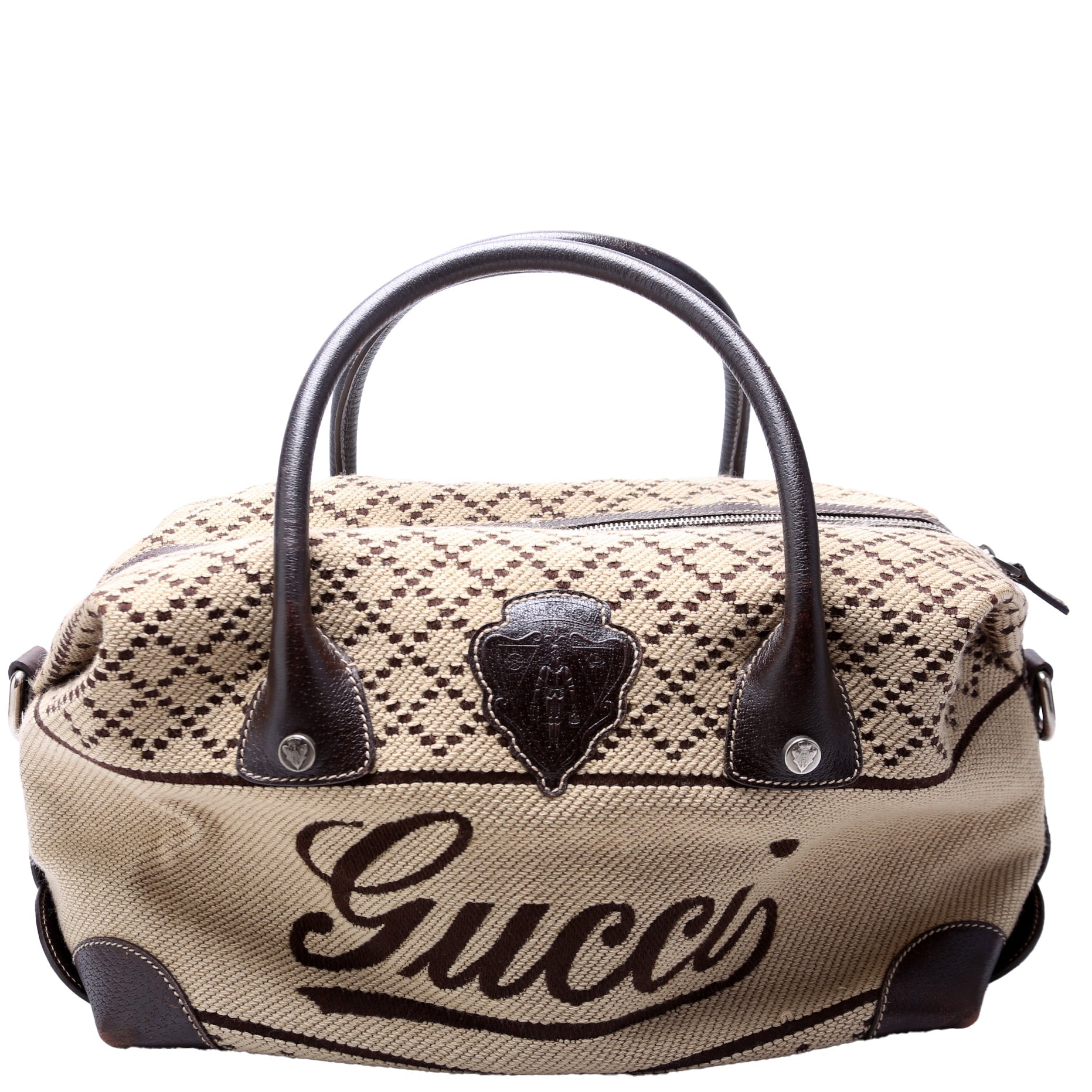 Gucci Diamante Hysteria Boston Canvas Large Travel Bag