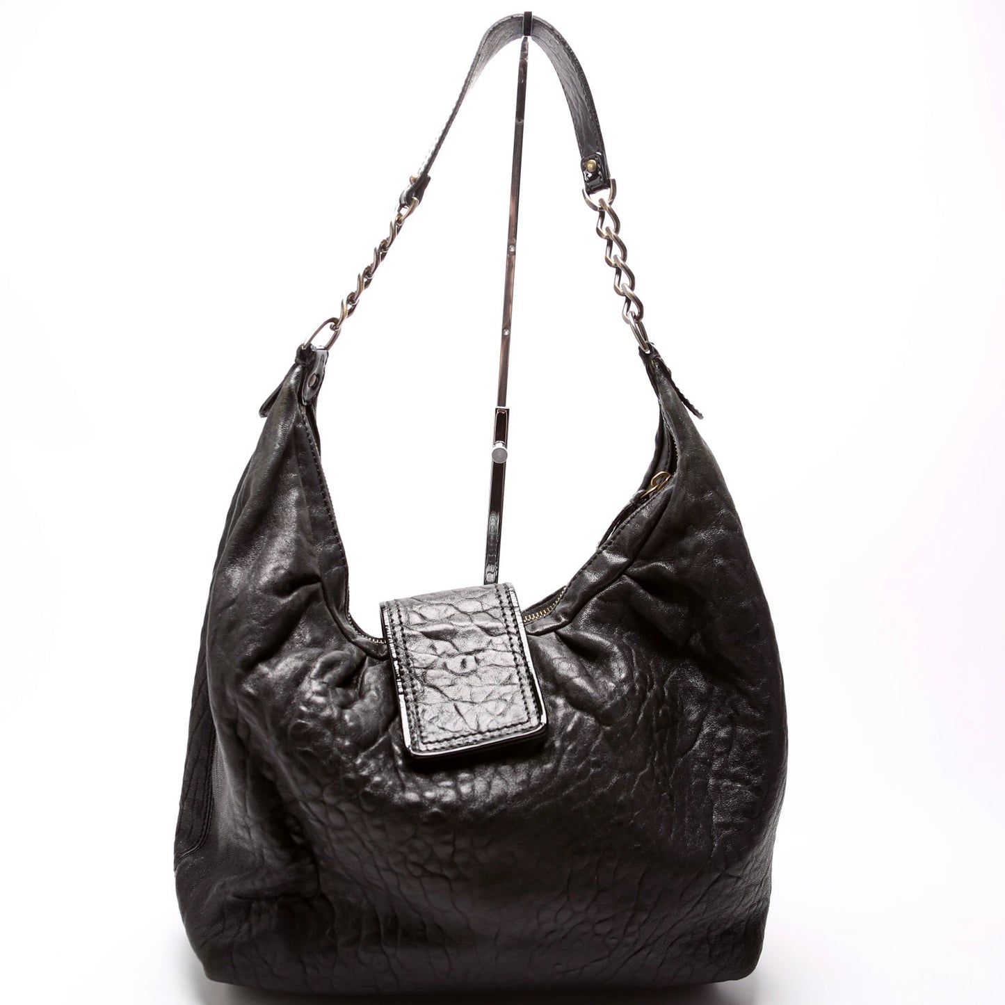 Fendi 8Br563 Nappa Buckle Hobo Bag Leather