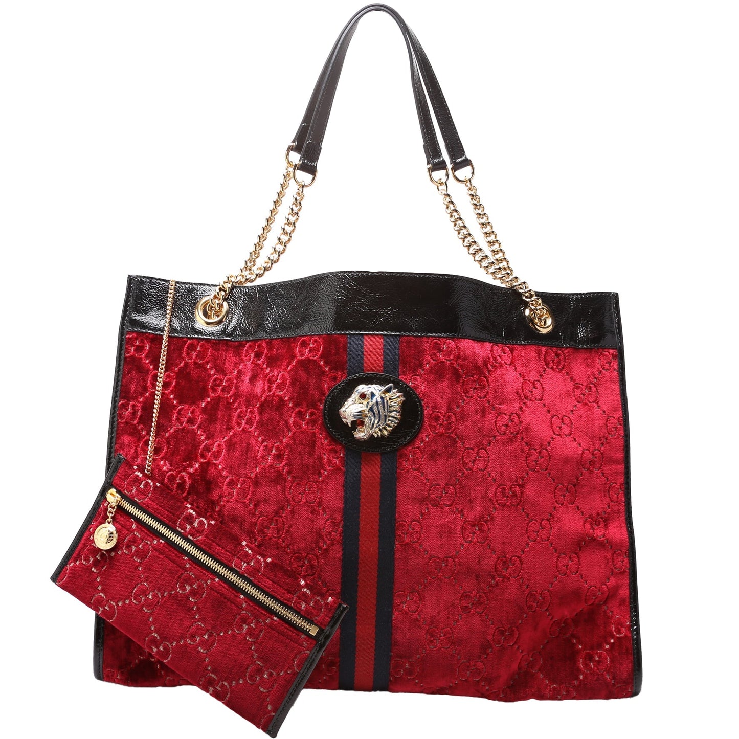 Gucci GG Velvet Rajah Tote Bag