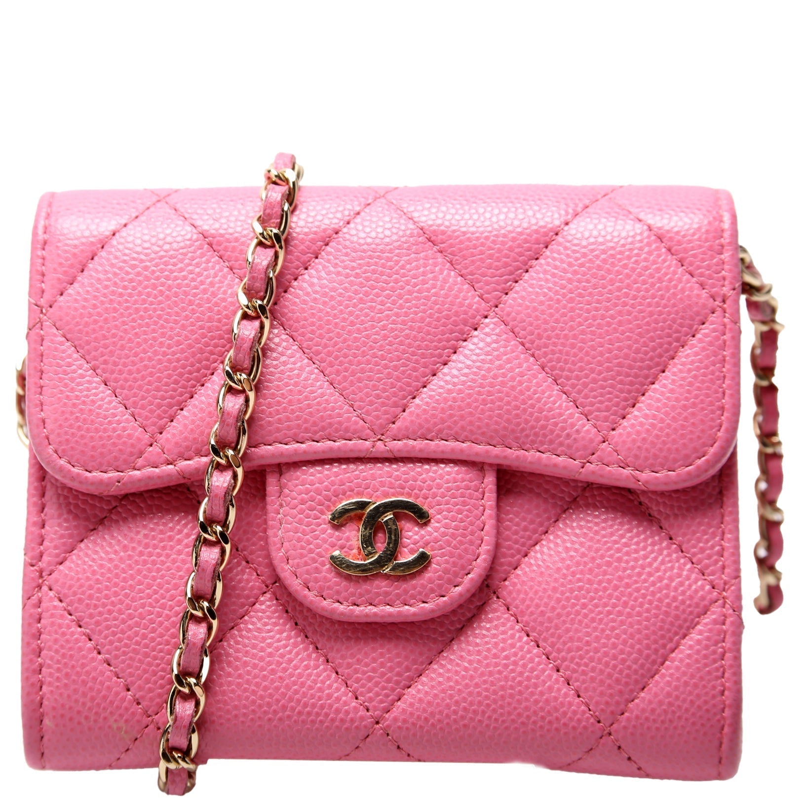 Chanel CC Flap Card Holder On Caviar Wallet Case