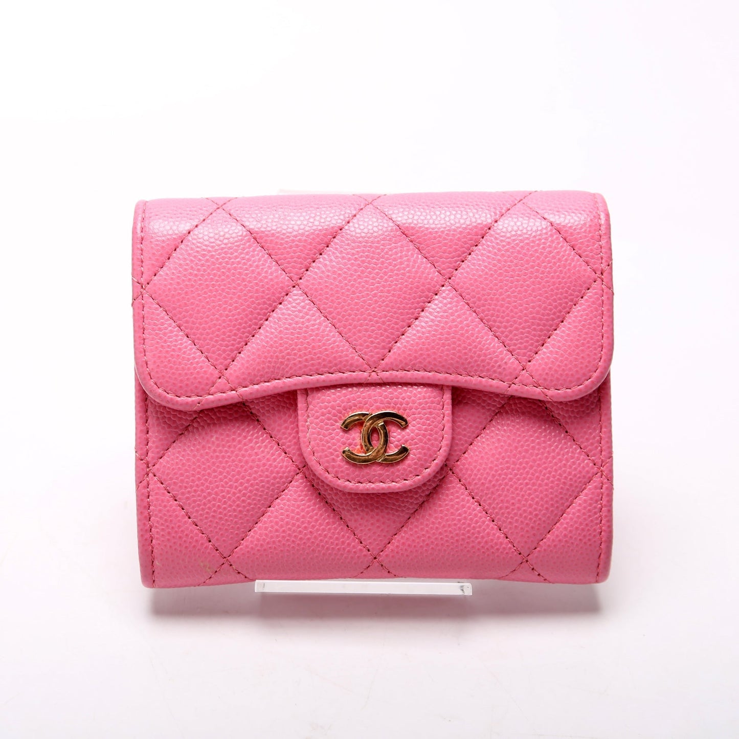 Chanel CC Flap Card Holder On Caviar Wallet Case