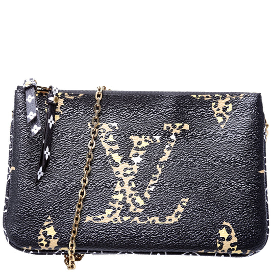 Louis Vuitton Double Zip Pochette Jungle Clutch Bag