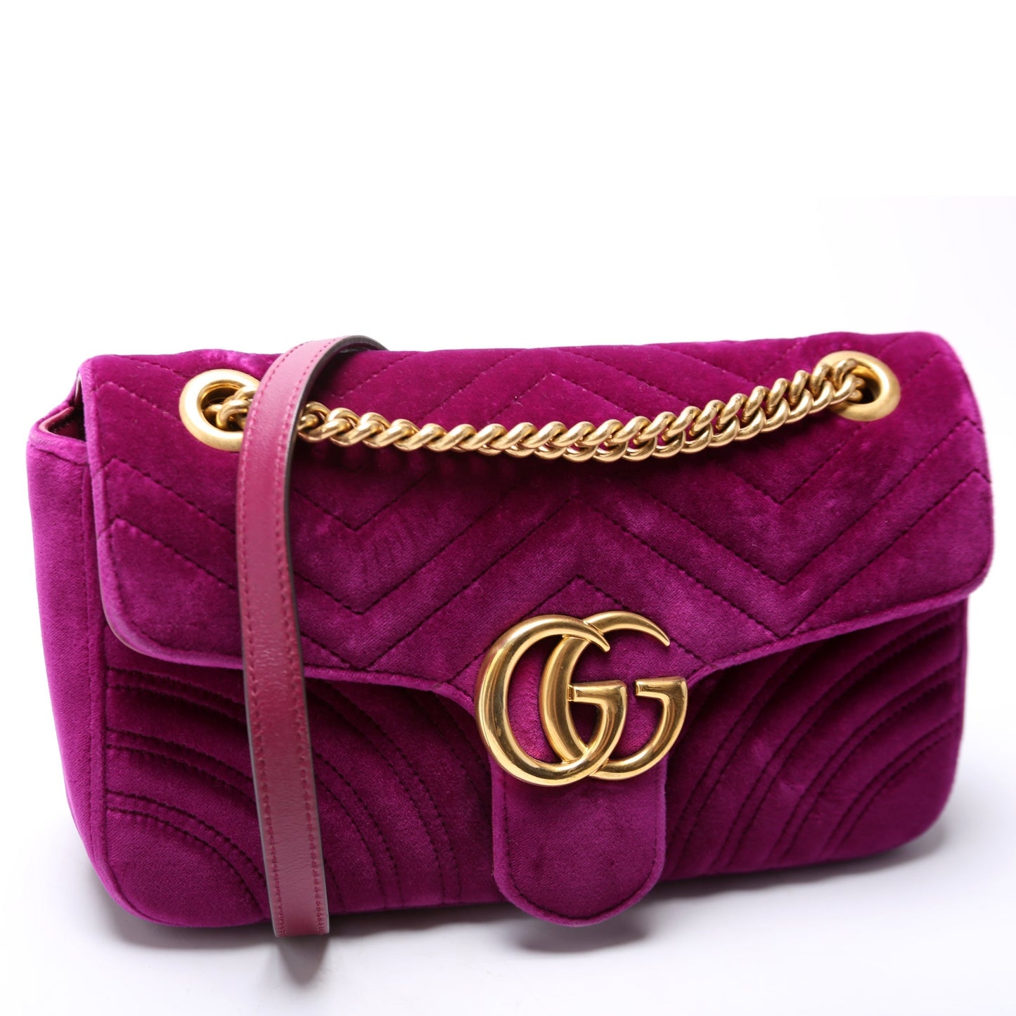 Gucci Marmont Shoulder Velvet Bag Small Flap Shoulder Bag