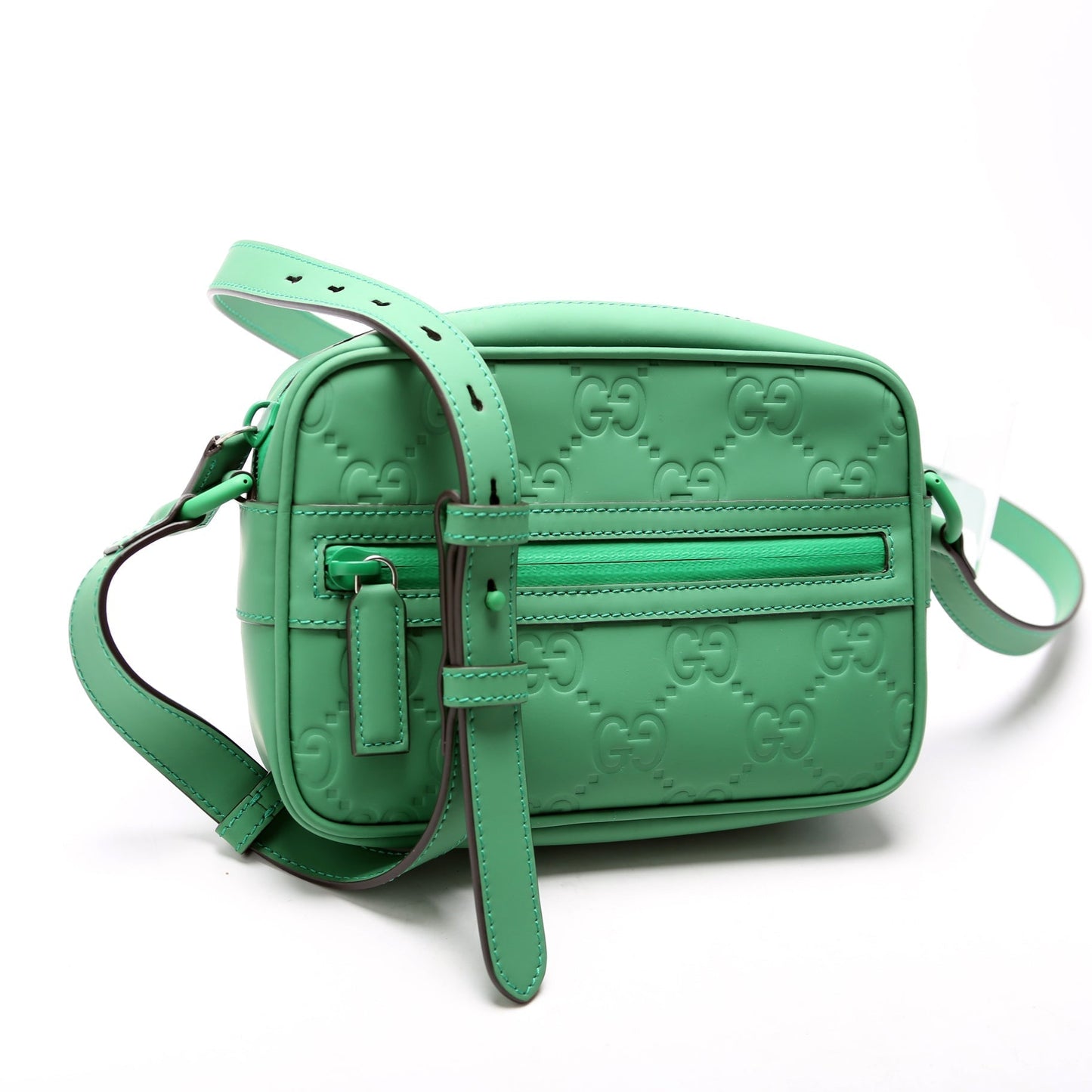 Gucci GG Rubber Effect Leather Small Crossbody Bag