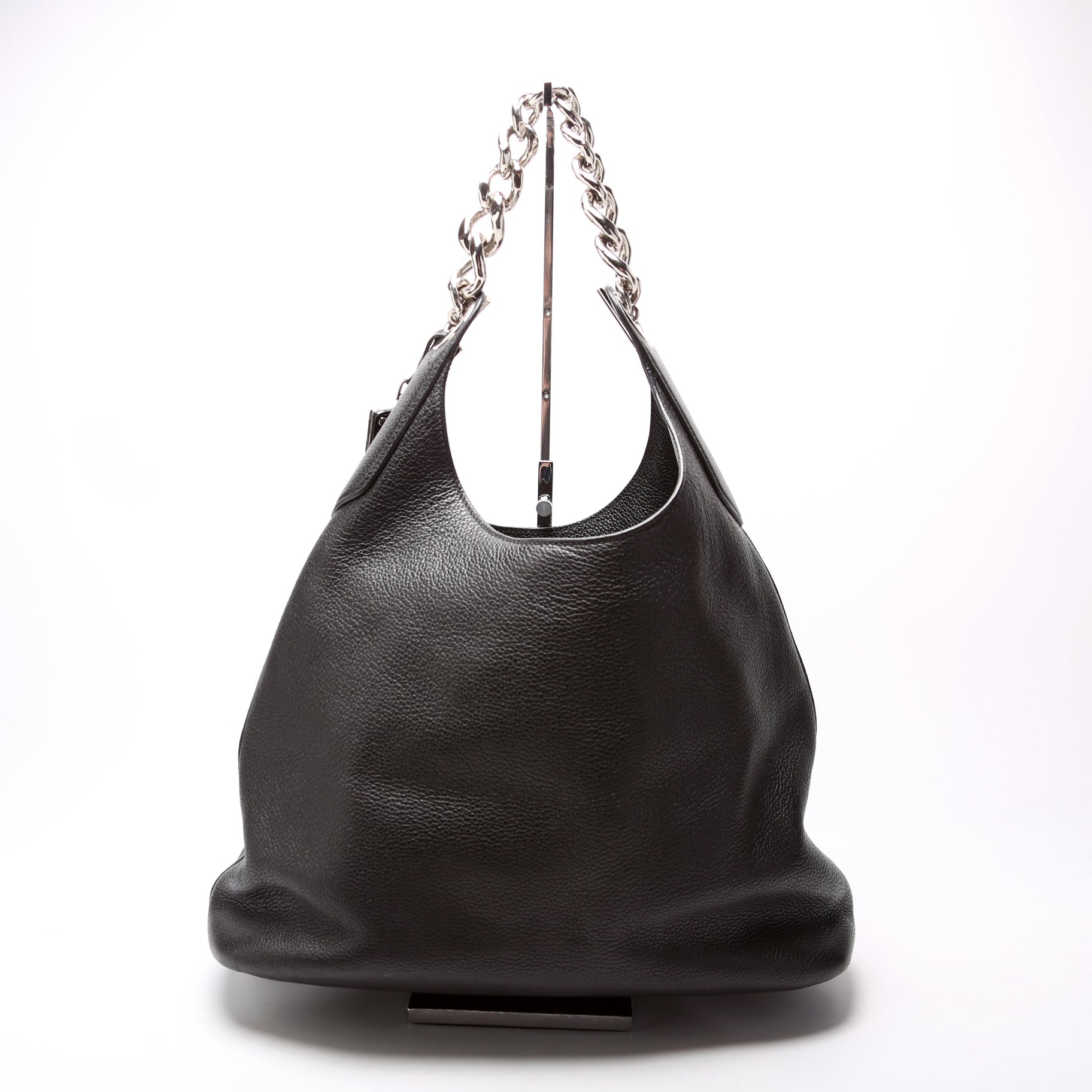Prada Vitello Daino Hobo Bag Chain Travel Bag