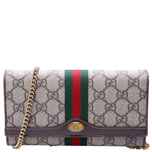 Gucci Ophidia GG Supreme Chain Wallet Case Wallet 2