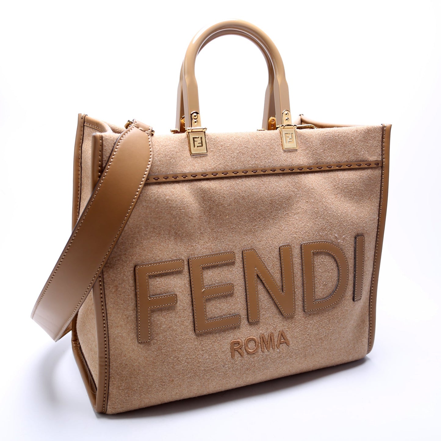 Fendi 8Bh386 Sunshine Shopped Flannel Bag Medium Travel Bag
