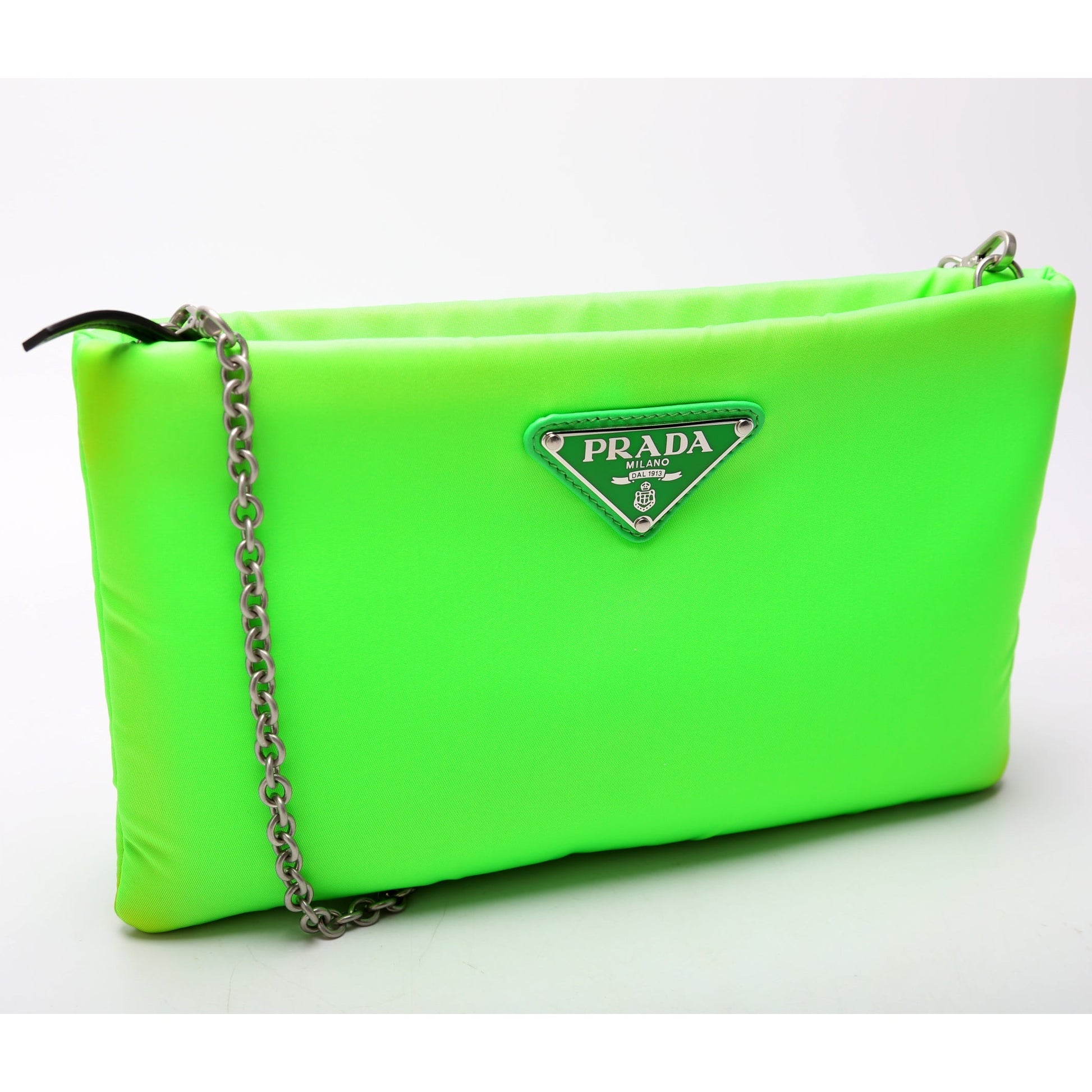 Prada Pouch Bag Nylon Chain Travel Bag