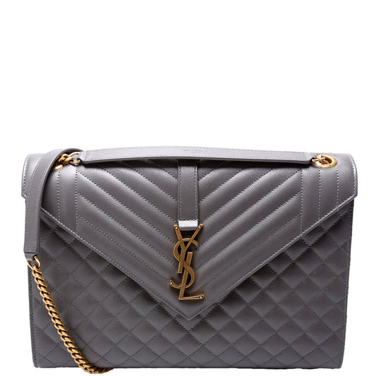 YSL Saint Laurent Saint Laurent Envelope Triquilt Bag Large Travel Bag