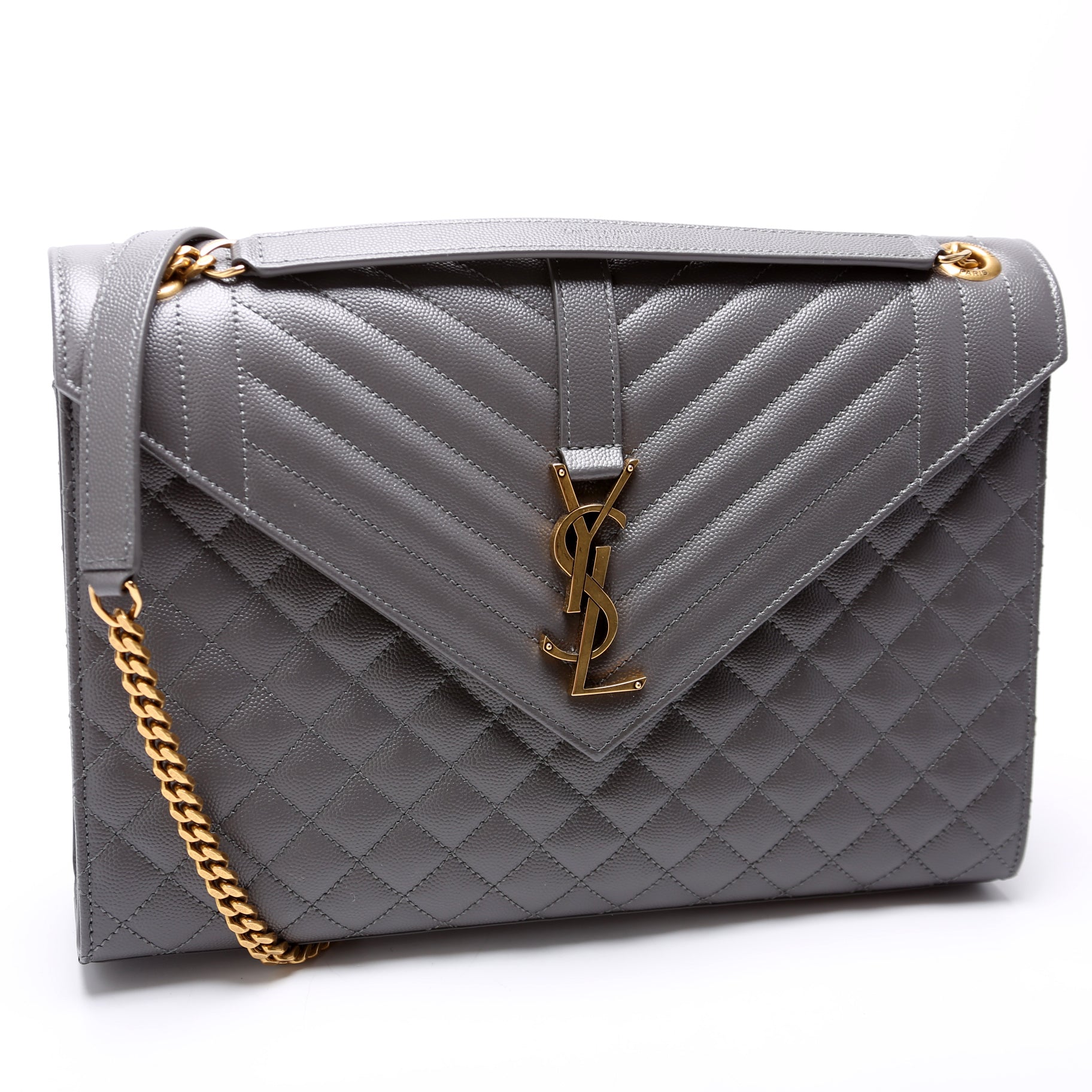 YSL Saint Laurent Saint Laurent Envelope Triquilt Bag Large Travel Bag