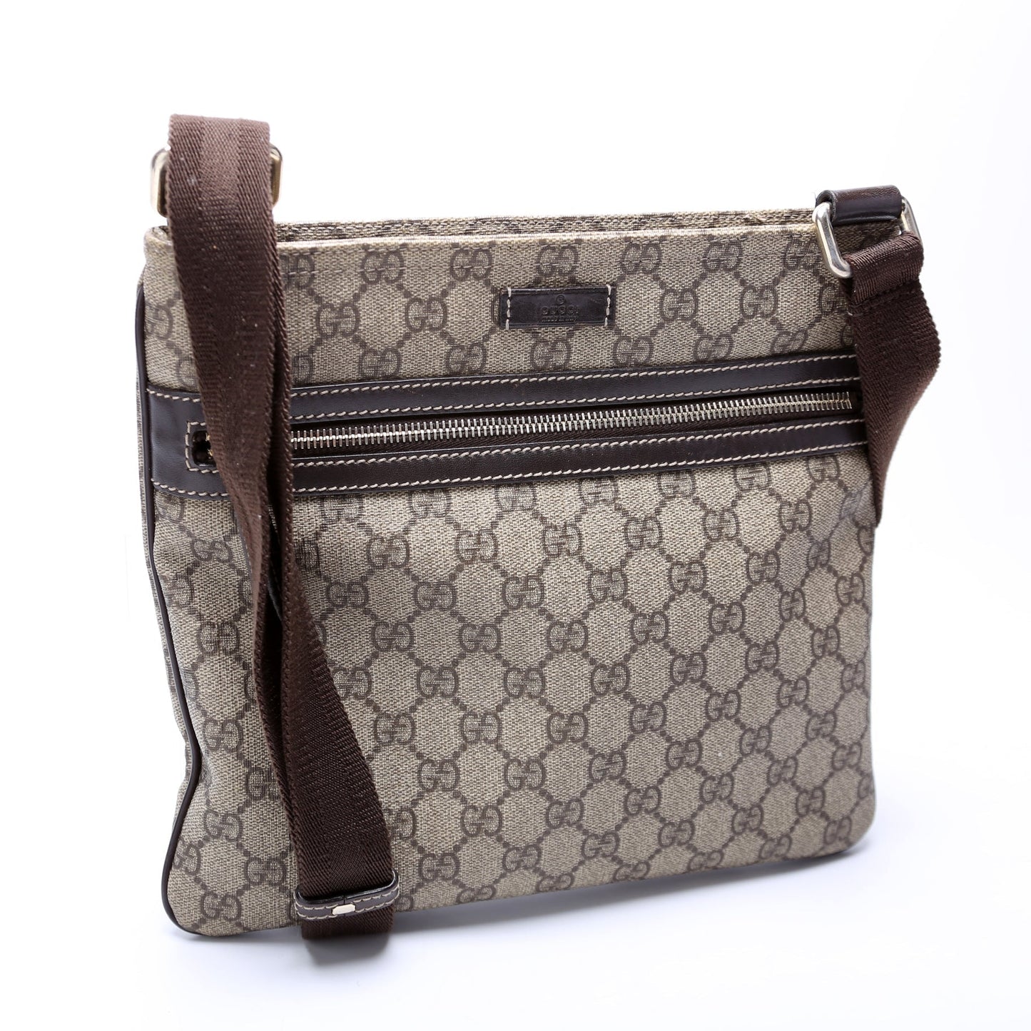 Gucci GG Supreme Flat Messenger Medium Shoes