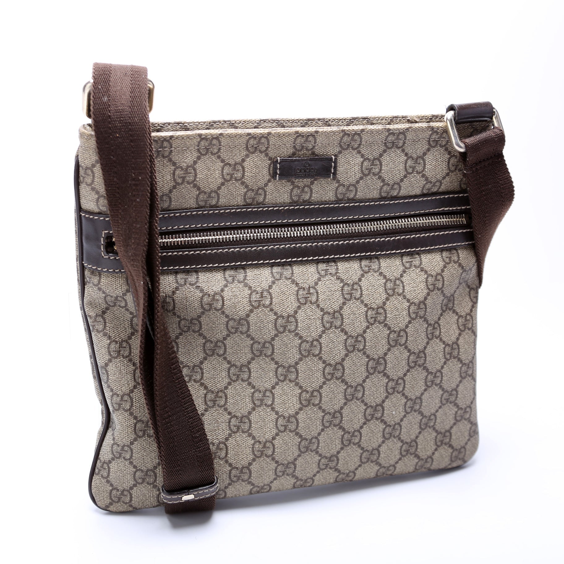 Gucci GG Supreme Flat Messenger Medium Shoes
