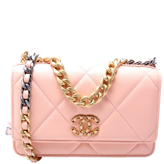Chanel 19 WOC Quilted Lambskin RFID Clutch Bag