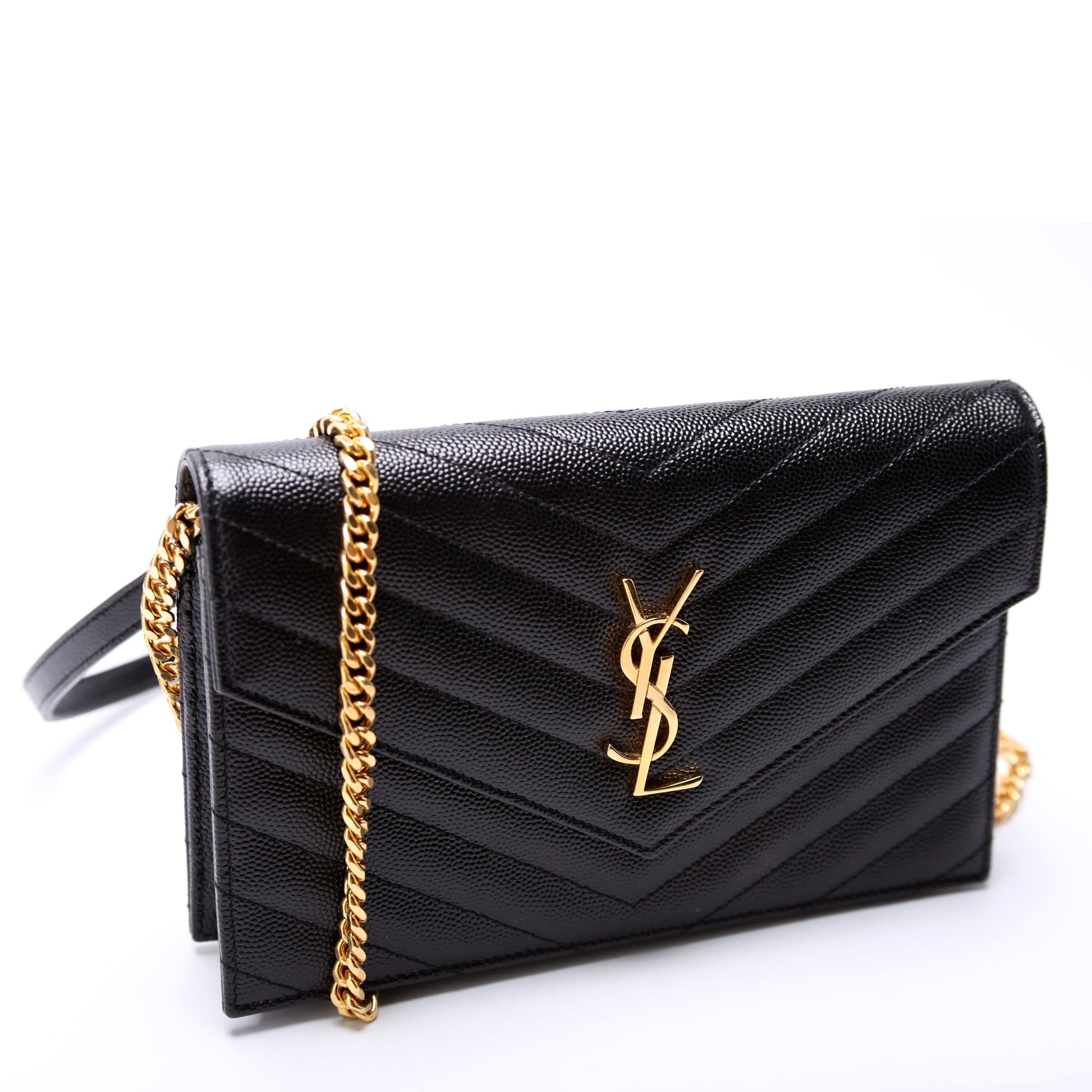 YSL Saint Laurent Envelope Wallet Bag Chain Travel Bag
