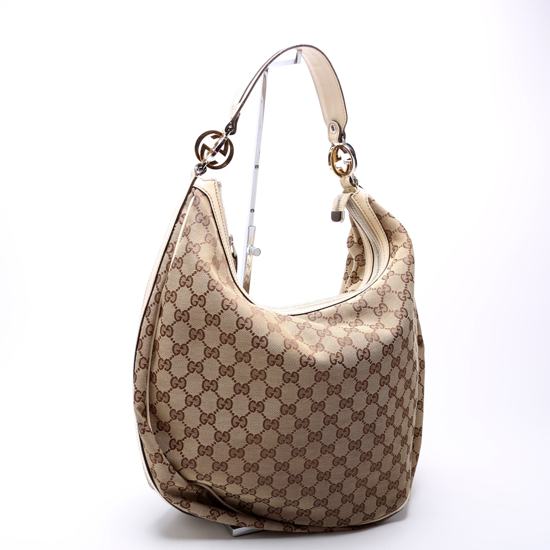 Gucci GG Twins Canvas Large Shoulder Bag